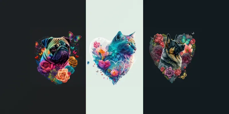 Flower Heart Pets generated by undefined