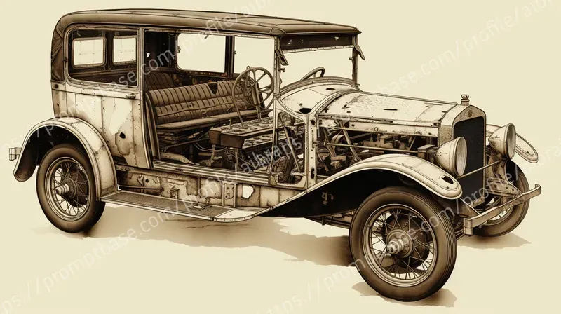 Iconic Car Dazzling Exploded Drawings