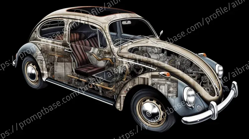 Iconic Car Dazzling Exploded Drawings