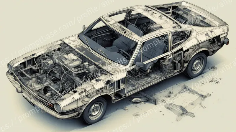 Iconic Car Dazzling Exploded Drawings