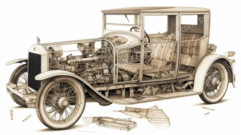 Iconic Car Dazzling Exploded Drawings