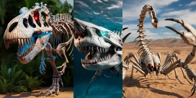 Detailed Skeletons For Various Creatures generated by undefined