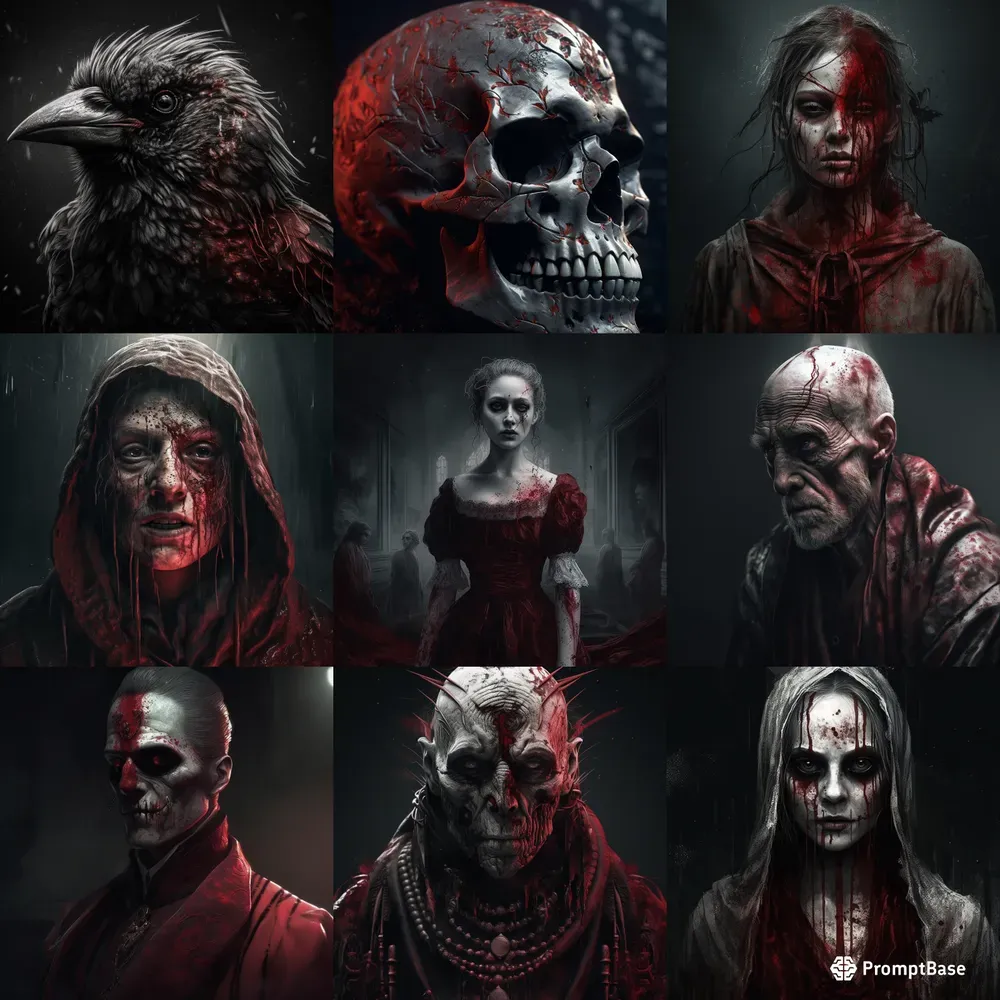 Creepy Gothic Horror Illustrations