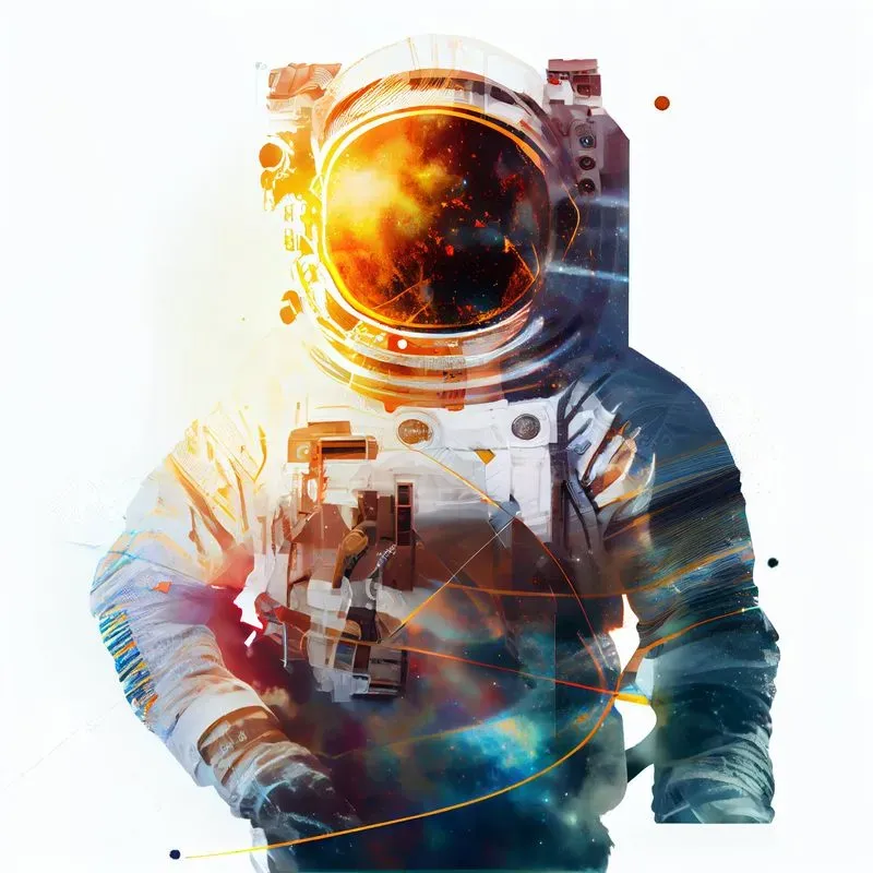 Double Exposure Astronauts