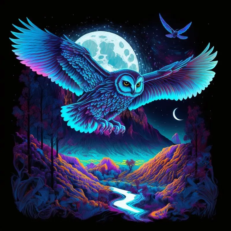 Psychedelic Neon Nature Landscapes