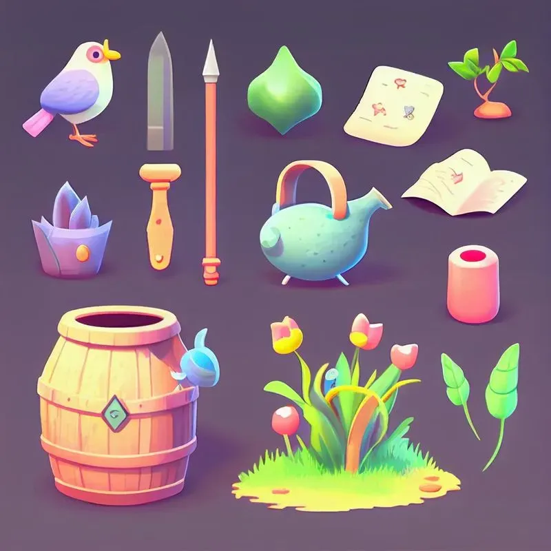 Cartoon Game Asset Designs