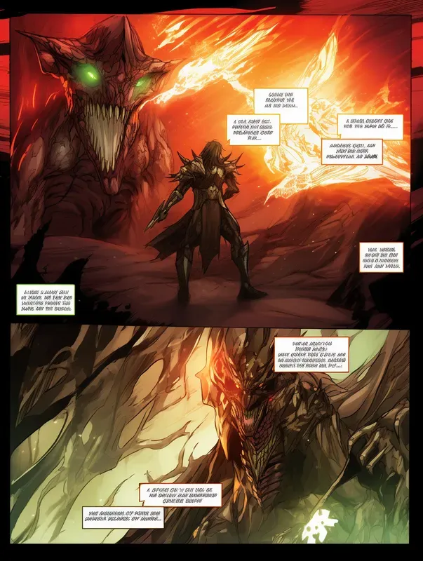 Colored Manga Comic Pages Fight Scenes