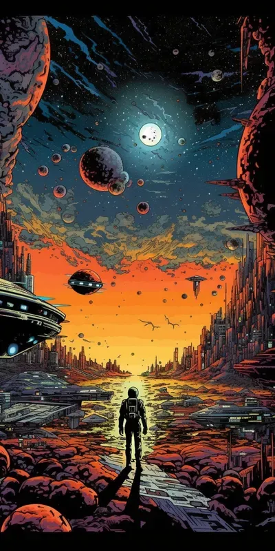 Detailed Comic Art Sceneries