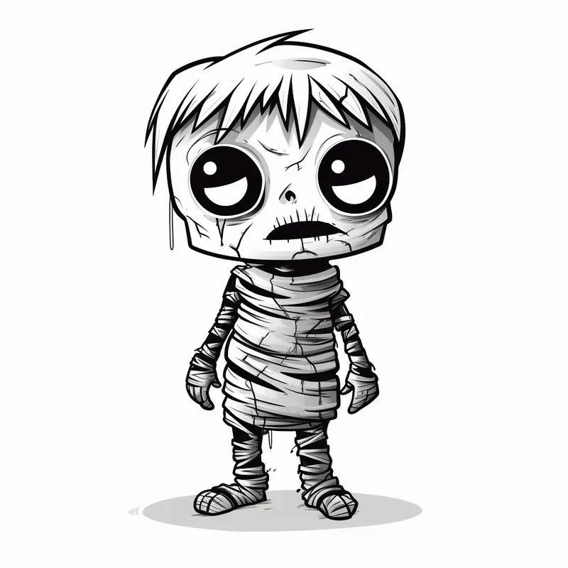 Zombie Characters Gothic Kids Sketches