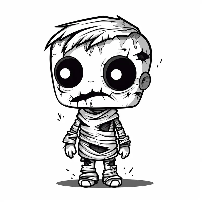 Zombie Characters Gothic Kids Sketches