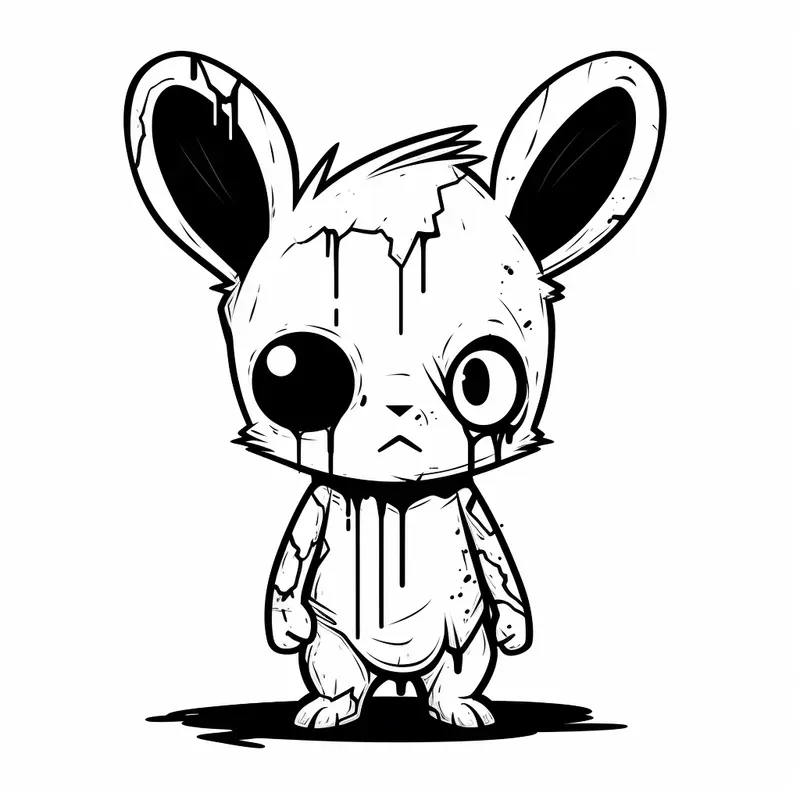 Zombie Characters Gothic Kids Sketches