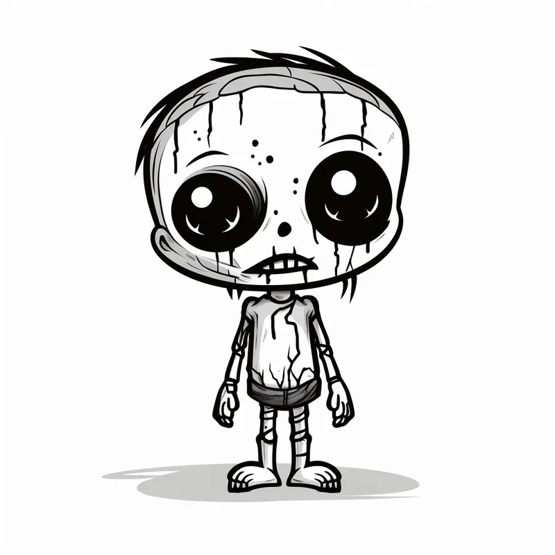 Zombie Characters Gothic Kids Sketches