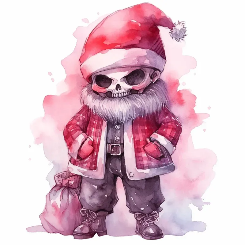 Watercolor Pastel Goth Christmases