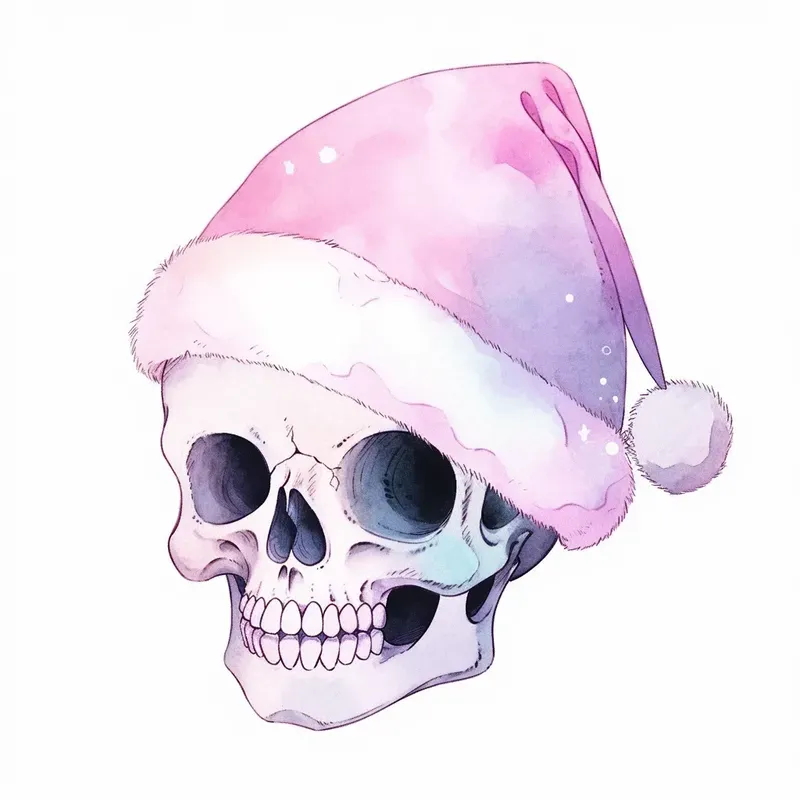 Watercolor Pastel Goth Christmases