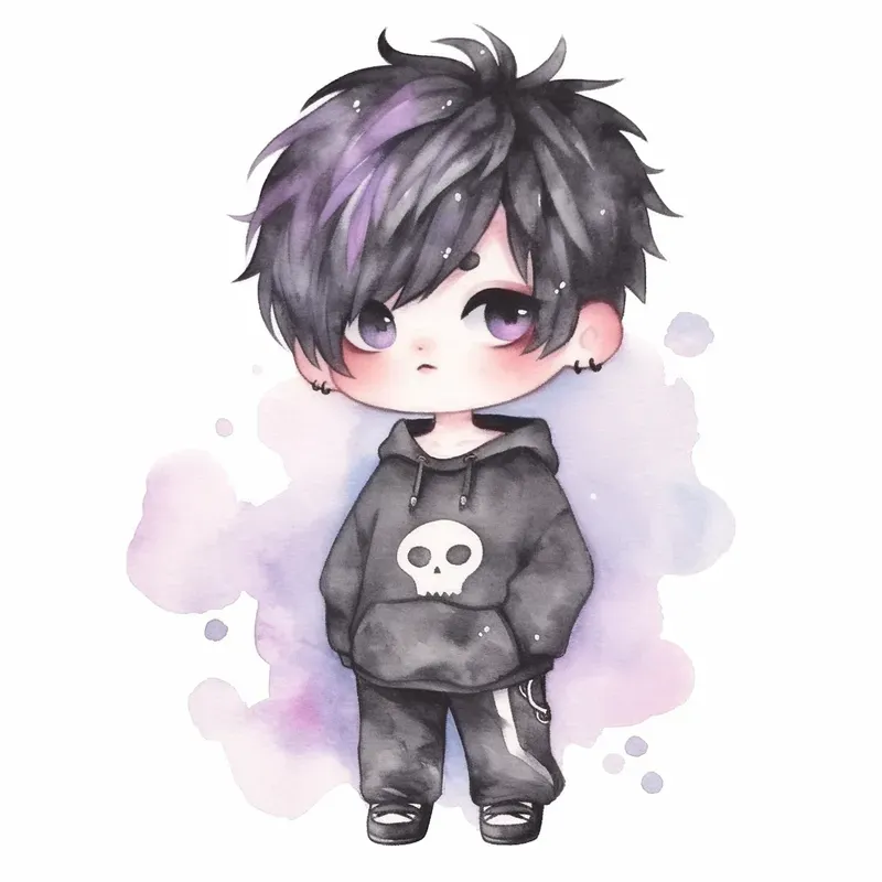 Kawaii Pastel Goth Anime Chibis