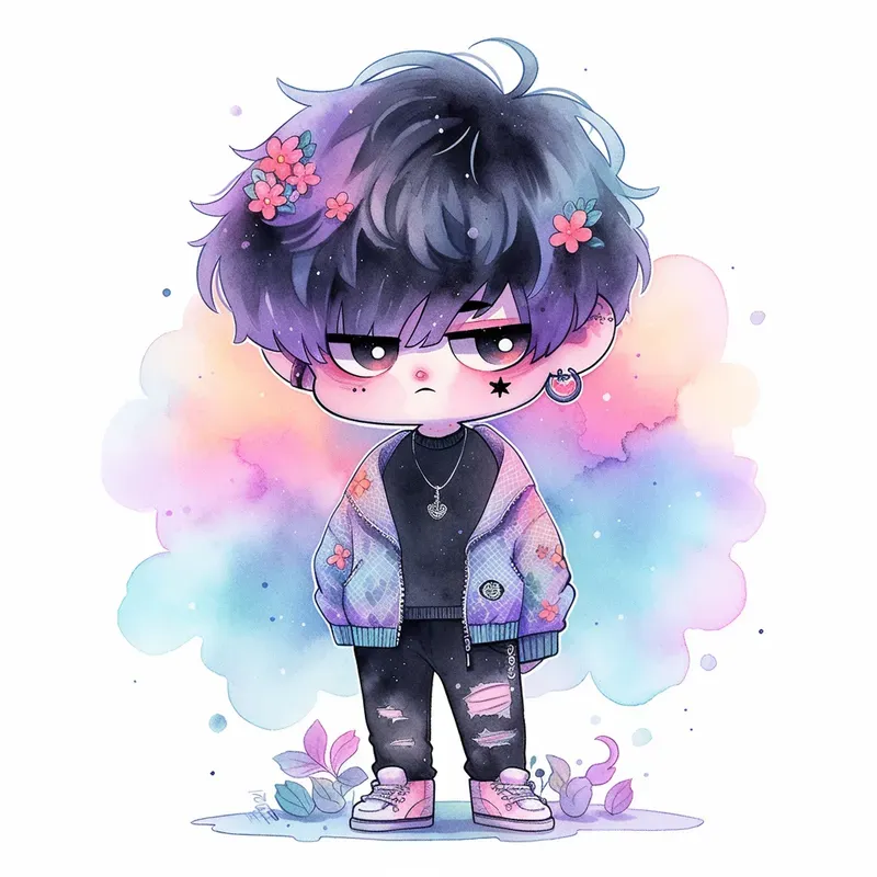 Kawaii Pastel Goth Anime Chibis