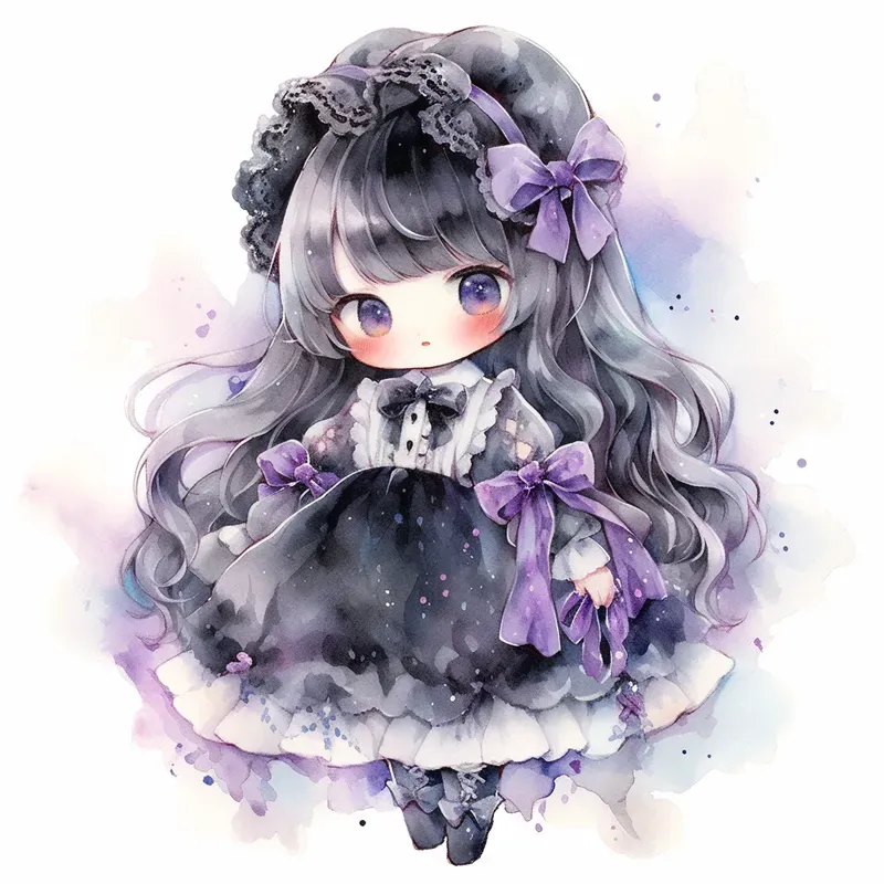 Kawaii Pastel Goth Anime Chibis