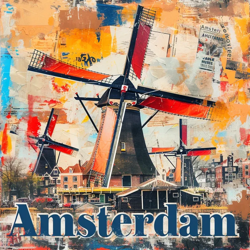 Vintage Travel Mood Board Postcards