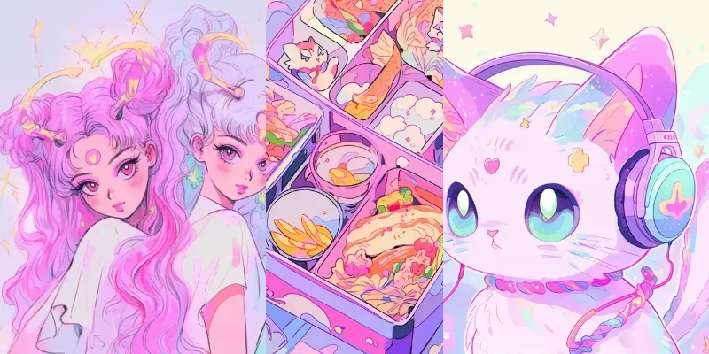 Pastel Y2k Nostalgia Animes generated by undefined