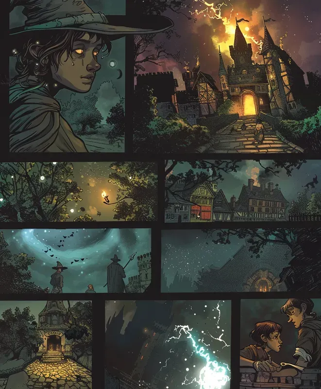 Unsymmetrical Fantasy Comic Pages