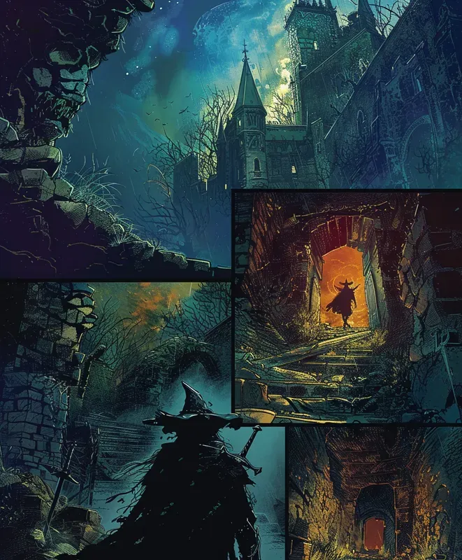 Unsymmetrical Fantasy Comic Pages