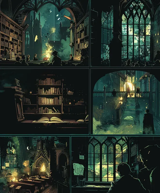 Unsymmetrical Fantasy Comic Pages