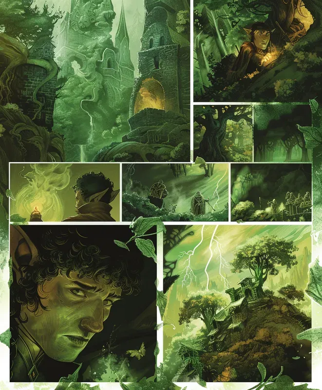 Unsymmetrical Fantasy Comic Pages