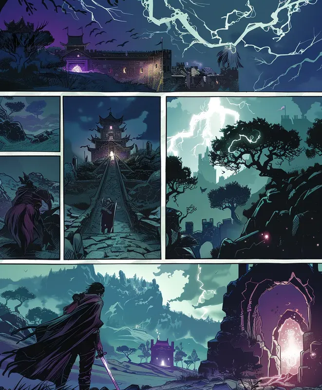 Unsymmetrical Fantasy Comic Pages