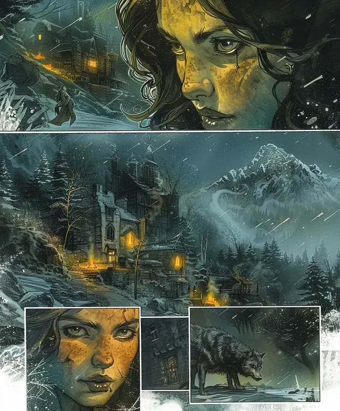 Unsymmetrical Fantasy Comic Pages