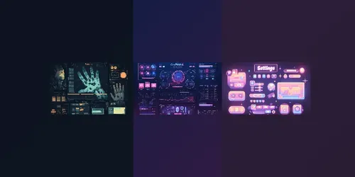 Video Game User Interface Layout Designs generated by midjourney