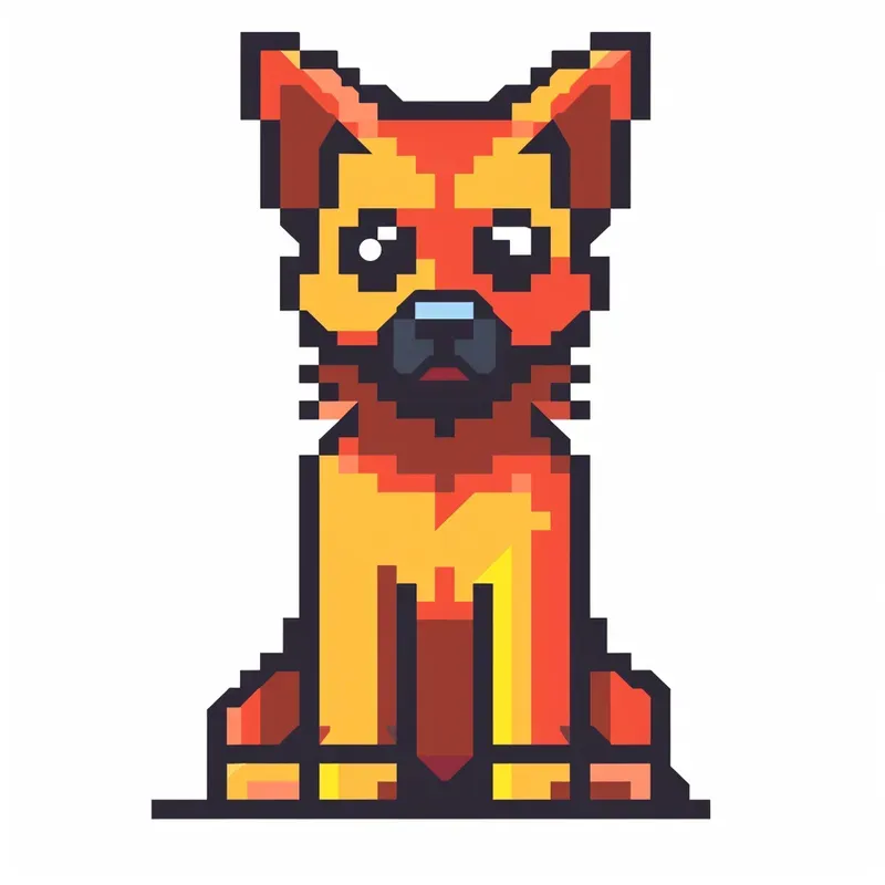 Pixel Art Flat Icon Illustrations