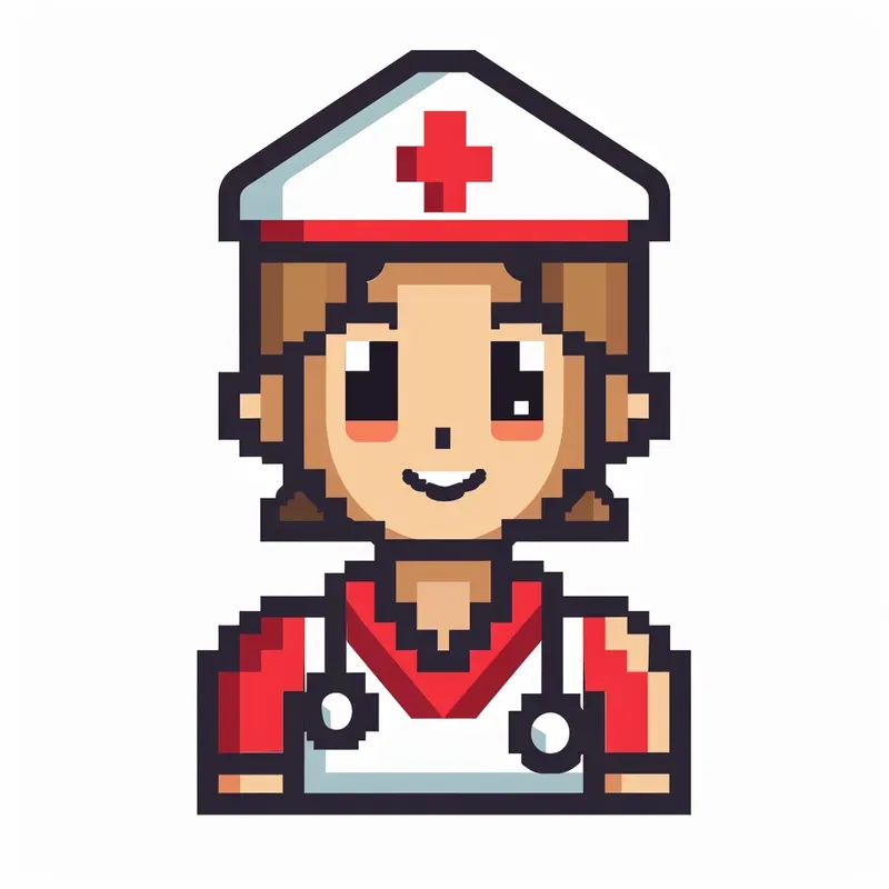 Pixel Art Flat Icon Illustrations