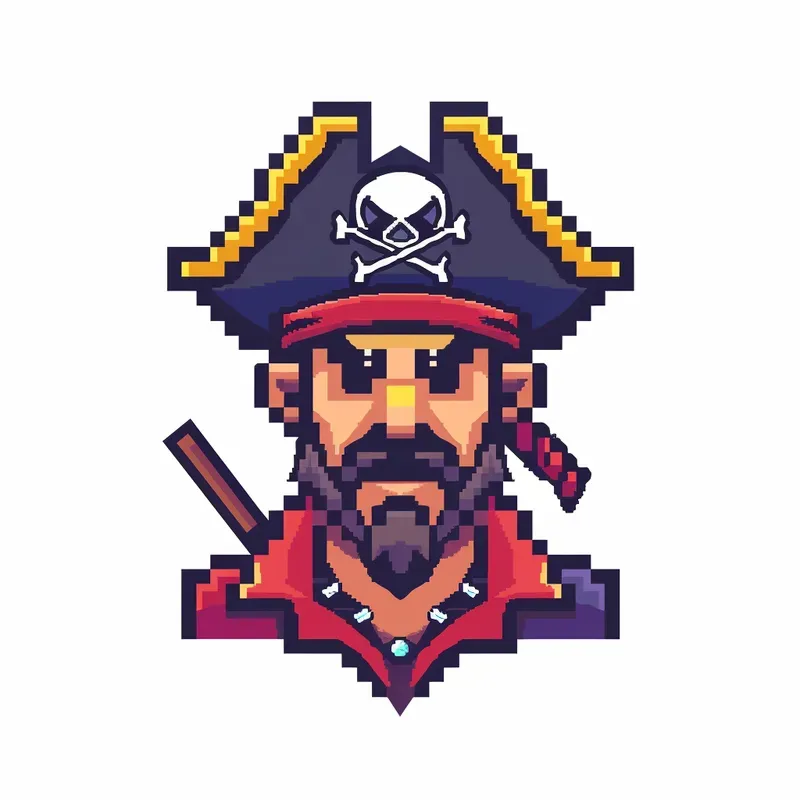 Pixel Art Flat Icon Illustrations