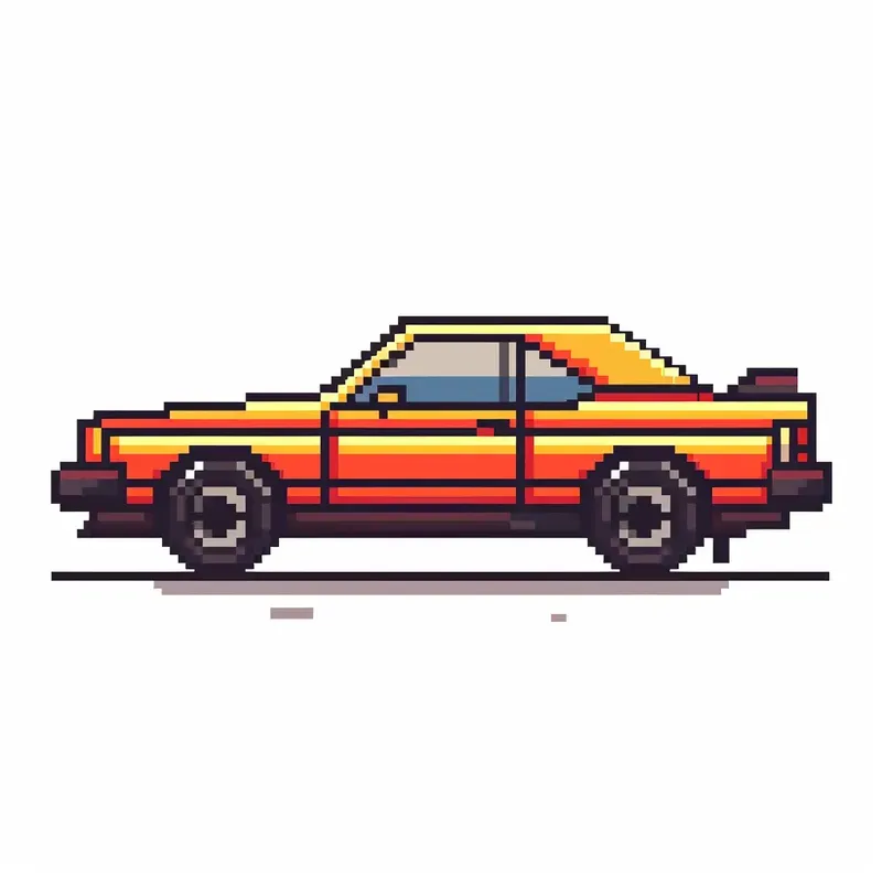 Pixel Art Flat Icon Illustrations