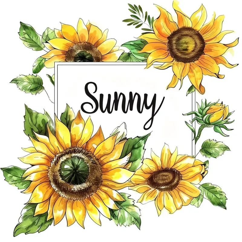 Watercolor Flower Wreaths With Texts