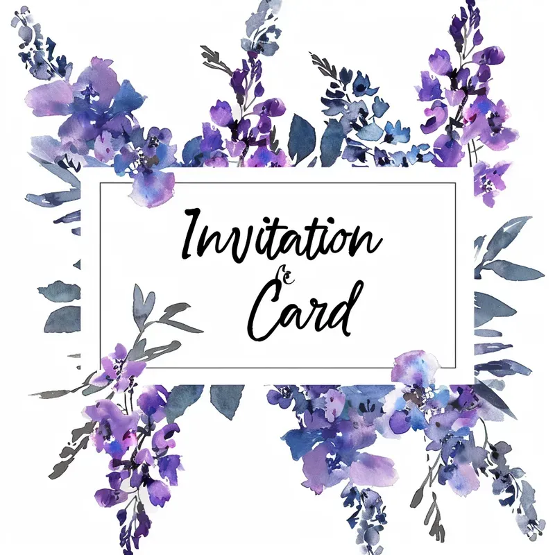 Watercolor Flower Wreaths With Texts