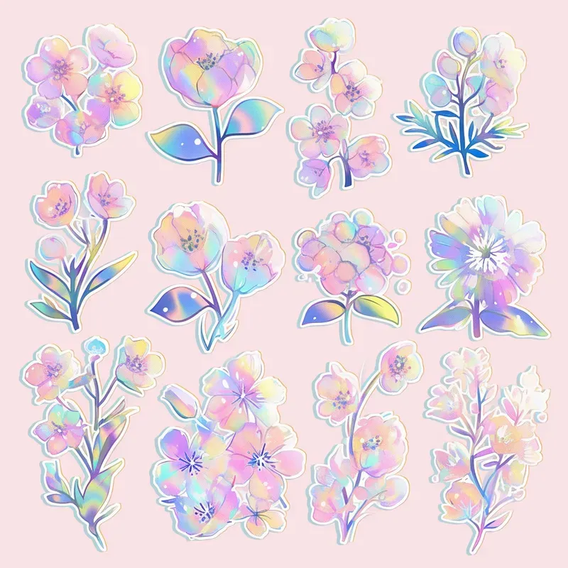 Sets Of Holographic Y2k Sticker Designs