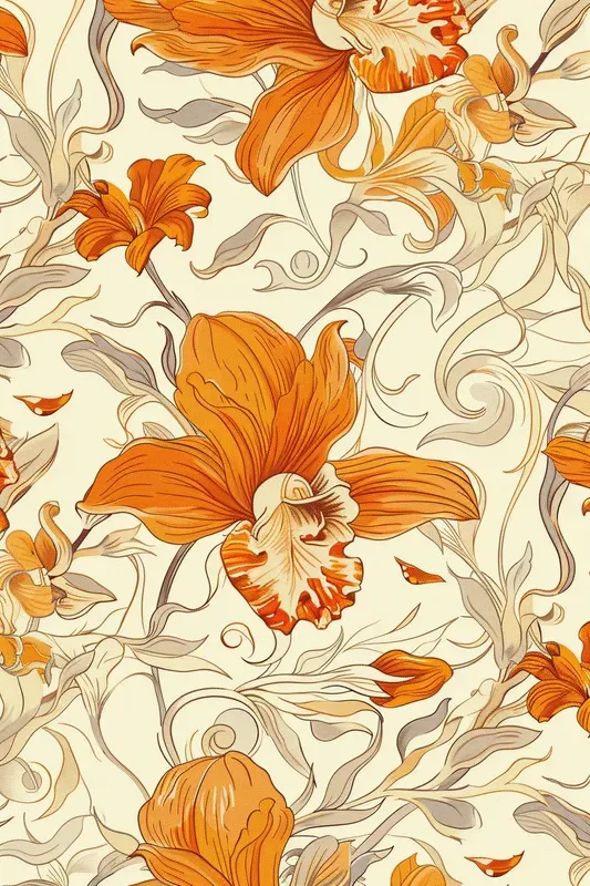 Elegant Baroque Floral Seamless Patterns