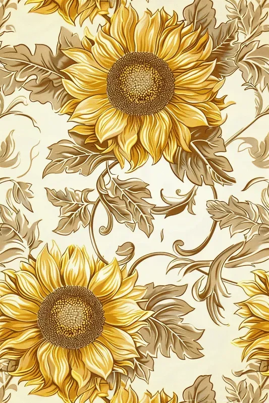 Elegant Baroque Floral Seamless Patterns