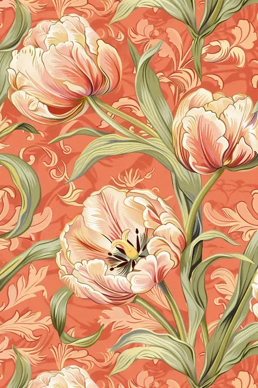 Elegant Baroque Floral Seamless Patterns