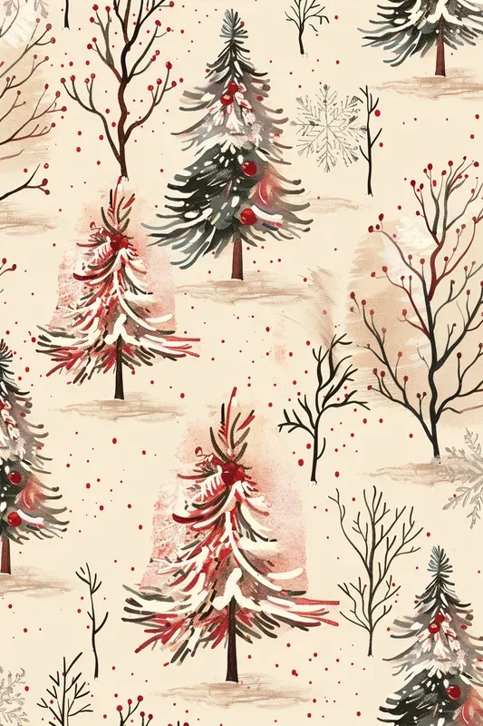 Cozy Winter Theme Seamless Patterns