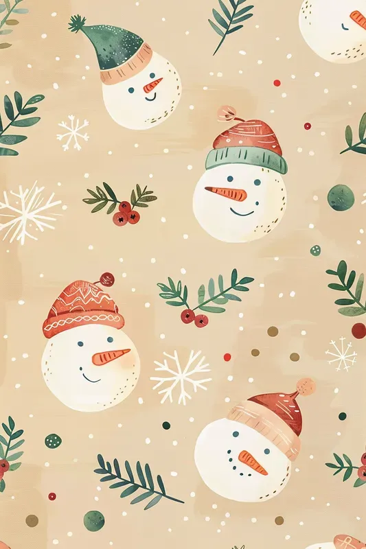 Cozy Winter Theme Seamless Patterns