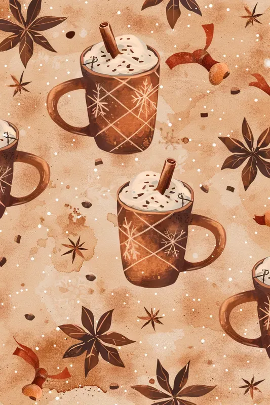 Cozy Winter Theme Seamless Patterns