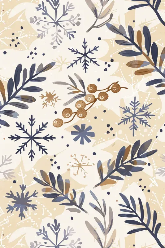 Cozy Winter Theme Seamless Patterns