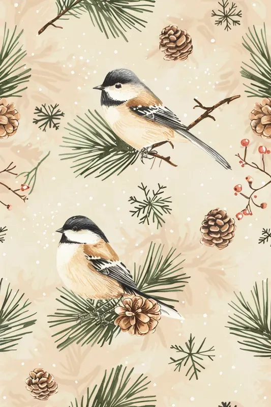 Cozy Winter Theme Seamless Patterns