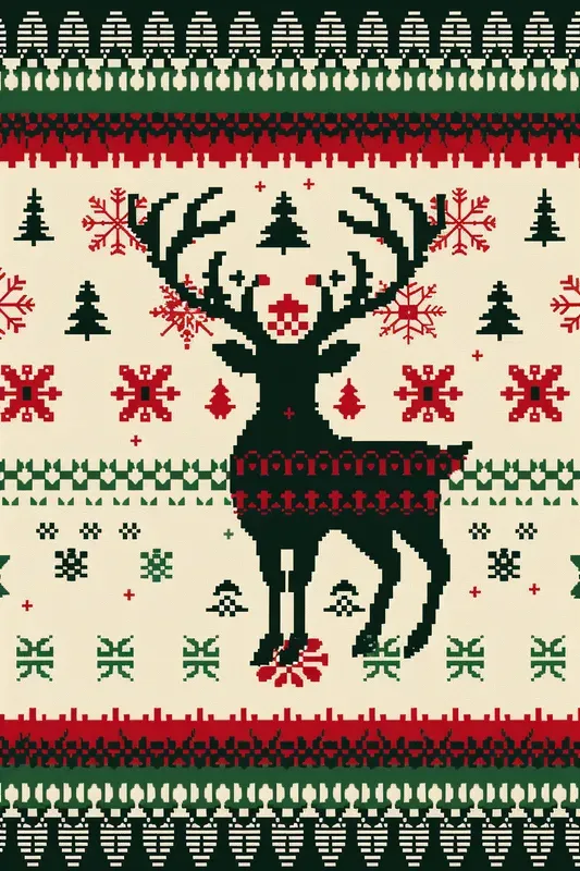 Ugly Sweater Christmas Seamless Patterns