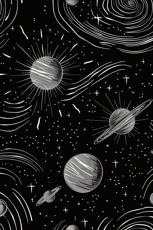 Seamless Pattern Celestial Designs