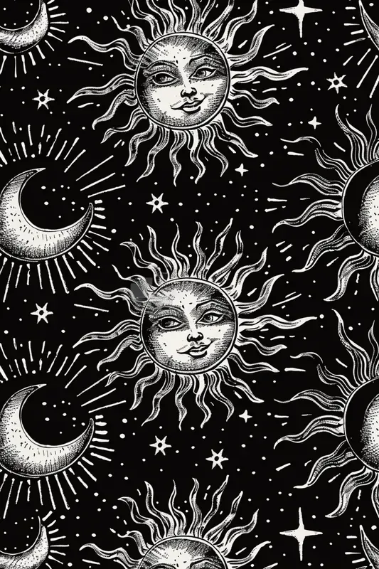 Seamless Pattern Celestial Designs