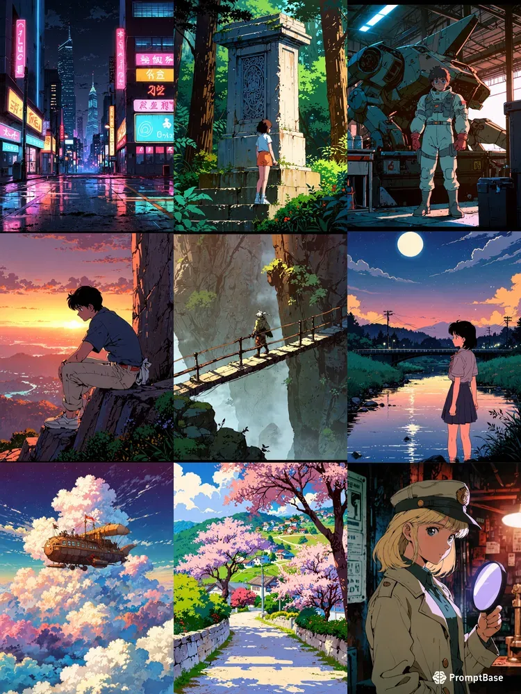 80s Animeinspired Scenes