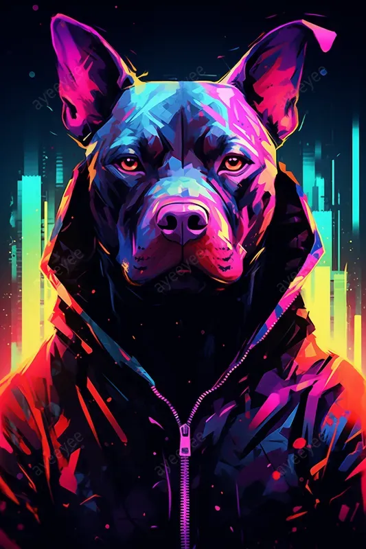 Cyberpunk Neon Wildlife Animals
